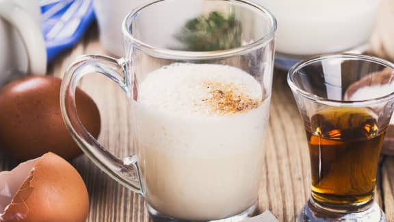 Lait de poule à l'érable, orange et au pamplemousse