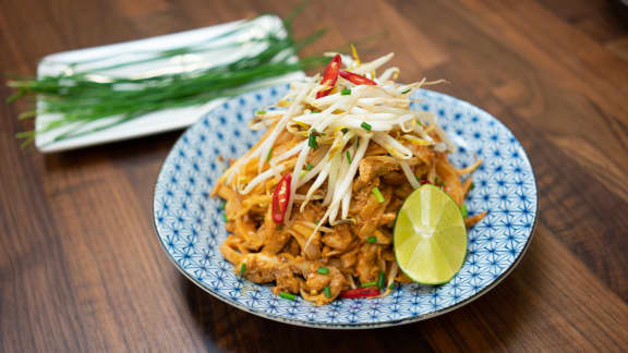 Pad thaï authentique au poulet