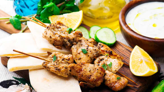 Souvlaki de poulet au paprika