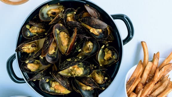 Moules à l'indienne