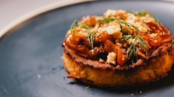 Tartelette à la betterave, caramel aux épices