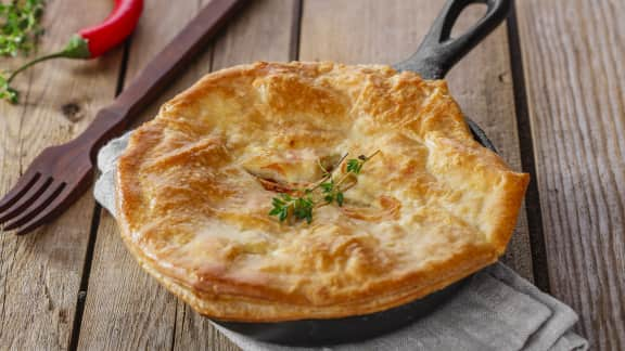 tourtière au poulet et salsifis