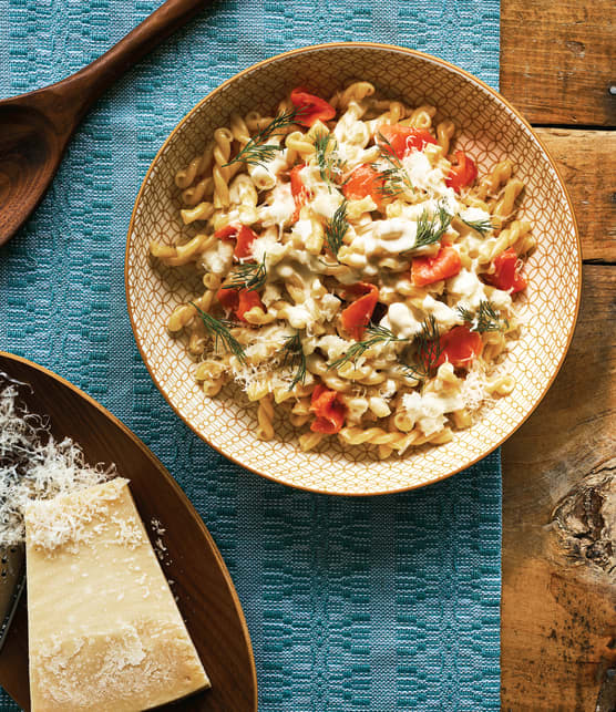 Pâtes au saumon fumé, façon Alfredo