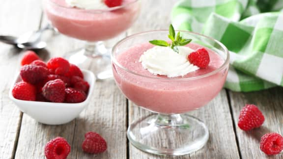 Mousse aux framboises