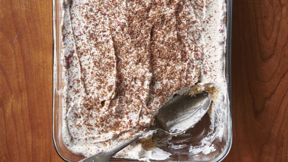 Tiramisu à la ricotta et aux framboises