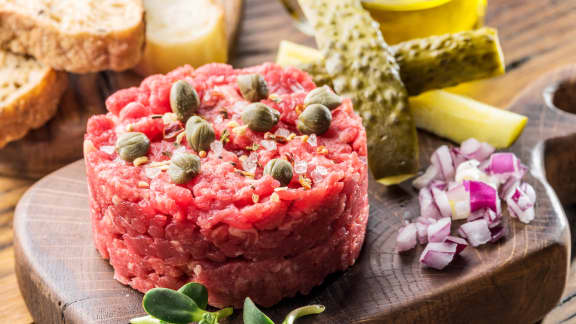 tartare de poire de boeuf