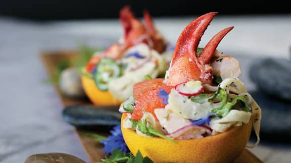Lundi : Homard bouilli sur salade de fenouil
