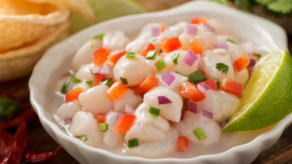 Ceviche de pétoncles