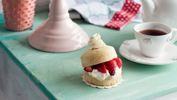 Shortcake fraises, érable et chocolat blanc
