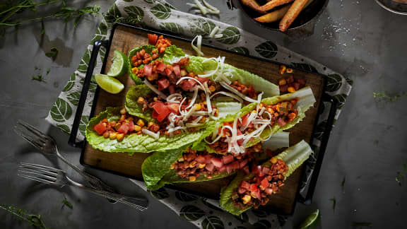 Tacos végé de laitue romaine