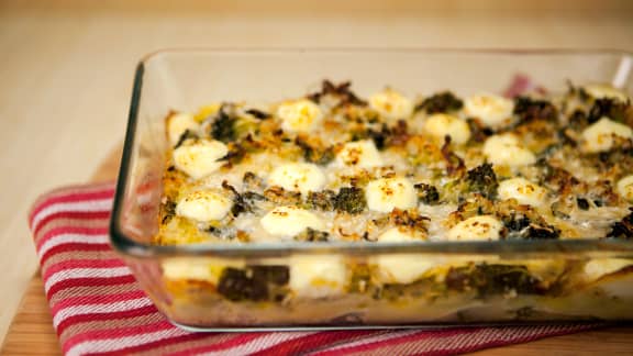Lasagne végétarienne aux trois choux