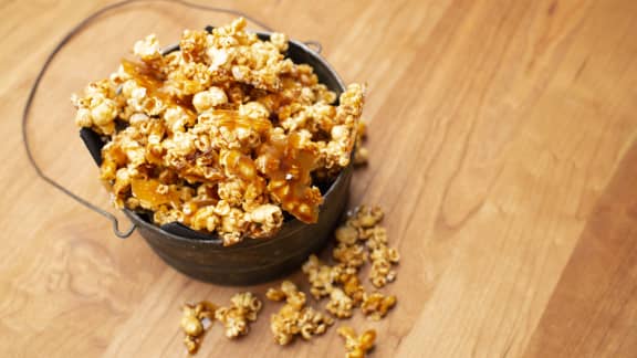 Popcorn au caramel à l'érable