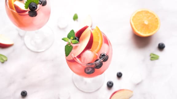 Sangria pétillante aux fruits