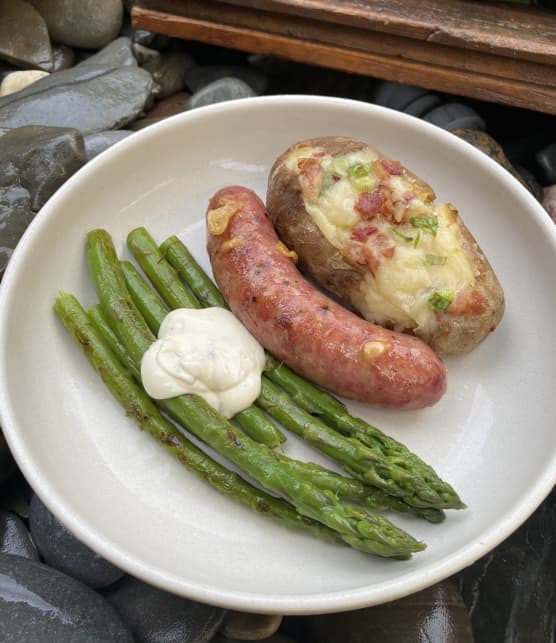 Saucisses et pommes de terre farcies de Felipe St-Laurent