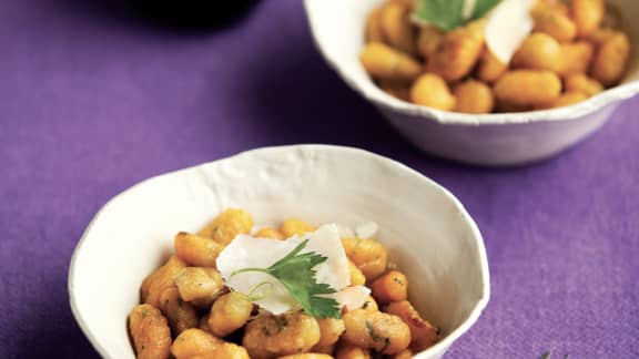 Vendredi : Gnocchis à la patate douce et au cresson