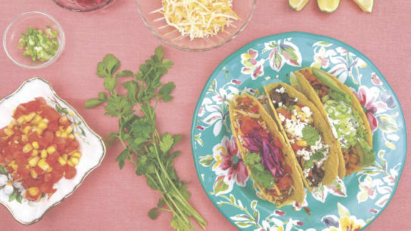 Mardi : Tacos aux pois chiches et aux patates douces rôties