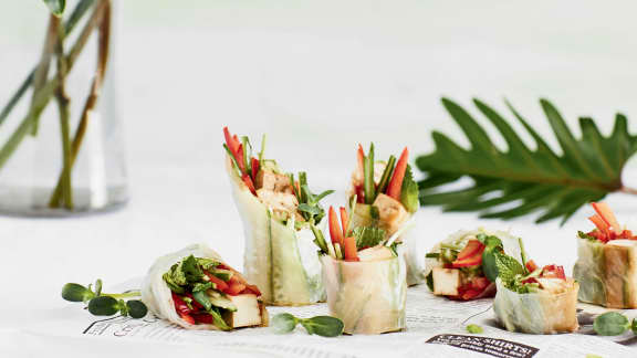 Lundi : Rouleaux de printemps au tofu