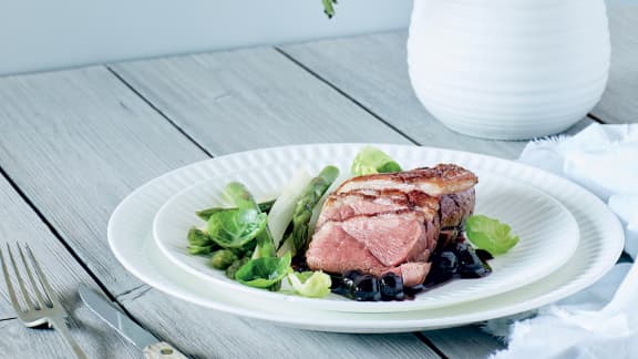 Samedi soir : Magret de canard aux bleuets