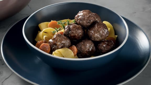 Boulettes de boeuf façon bourguignon