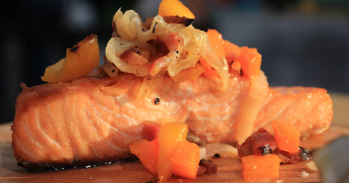 Saumon à la piperade Zeste
