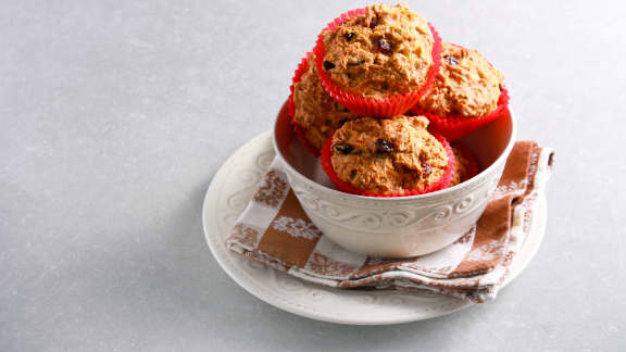 Muffins aux pommes et canneberges