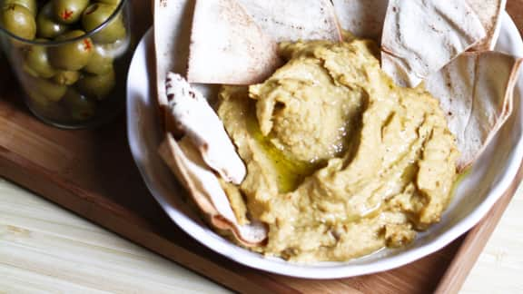 Houmous maison au ras-el-hanout