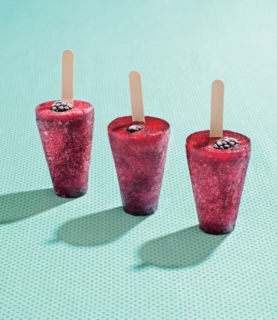 Popsicles moût de pommes et mûres