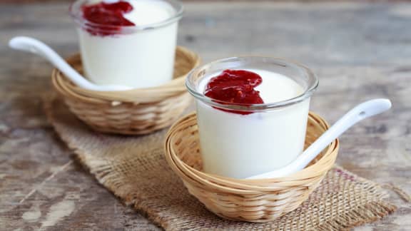 Panna cotta au chocolat blanc