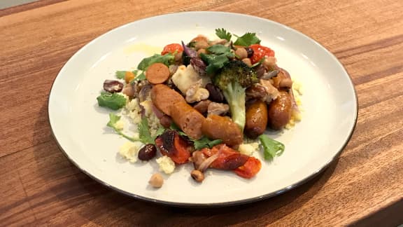 Couscous broco-merguez instantané