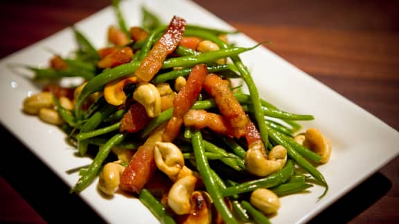 Haricots verts aux lardons