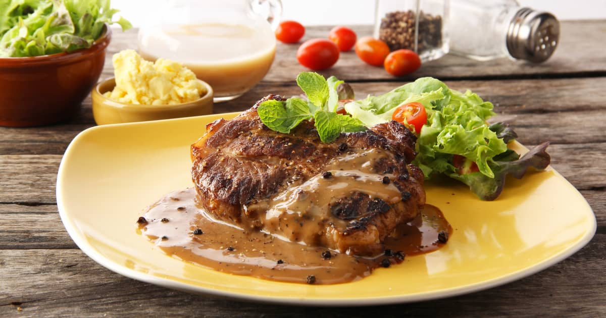 Recette de steak végé, sauce poivre