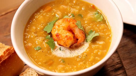 Soupe dhal au lait de coco