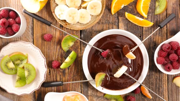 Fondue au chocolat et à l’orange