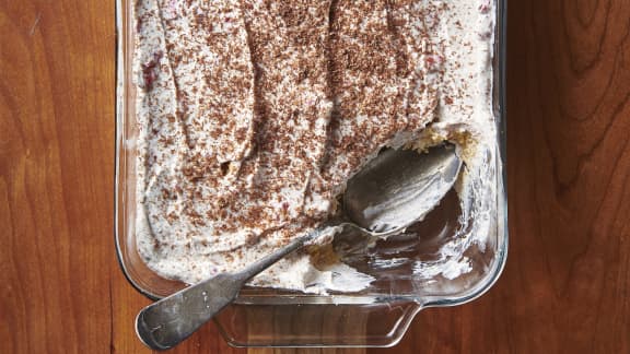 Tiramisu à la ricotta et aux framboises