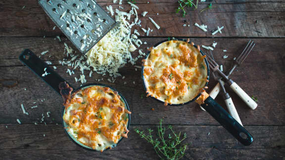 Macaroni au fromage, à la bière et aux herbes salées du Bas-du-Fleuve