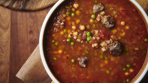 Chorba Turc (soupe aux boulettes de viande)