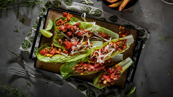 Tacos végé de laitue romaine