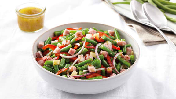 Salade de haricots verts et prosciutto cotto