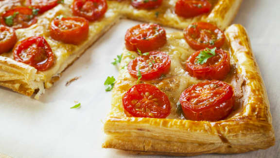 Tarte aux tomates confites