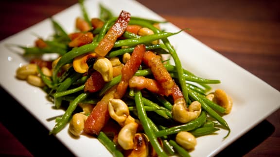 Haricots verts aux lardons