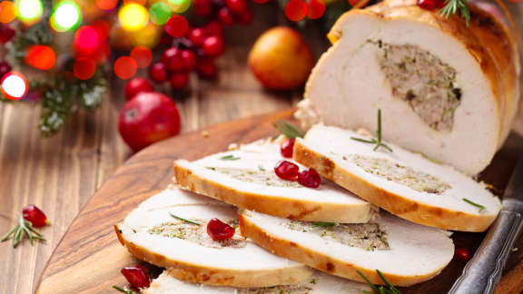 Poitrine de dinde farcie au pain