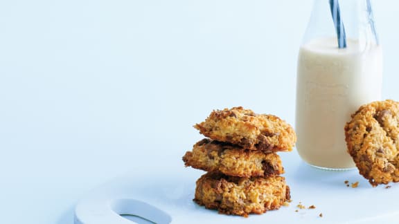 Biscuits à la noix de coco, au chocolat et aux pacanes