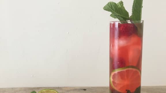 Mojito framboises et hibiscus