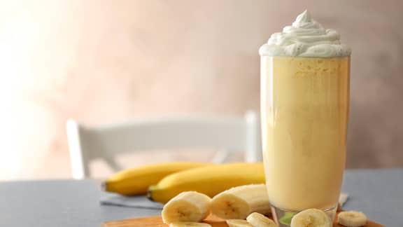 lait frappé aux bananes