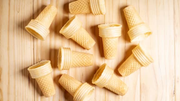 Mini cornets au sucre
