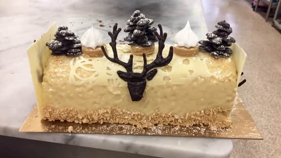 Bûche de Noël au sucre à la crème