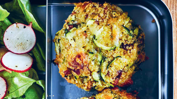 Croquettes de quinoa à la courgette et au prosciutto