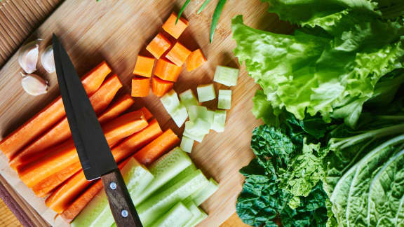 Technique pour couper les légumes