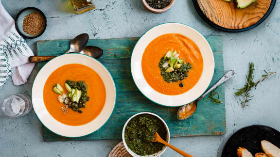 Potage à la carotte et au gingembre