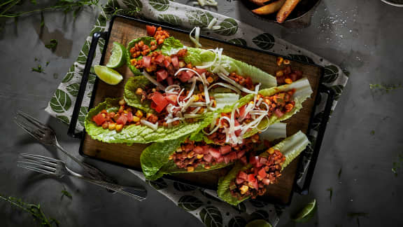 Tacos végé de laitue romaine